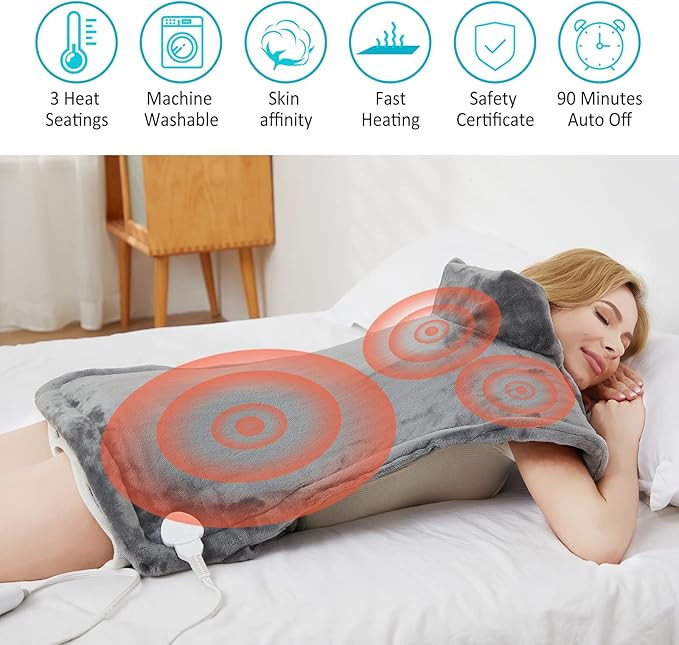 Wapaneus XL Large Heating Pad for Back & Neck,33"x24'' Wearable Electric Heated Pad- Heat Therapy... | Amazon (US)