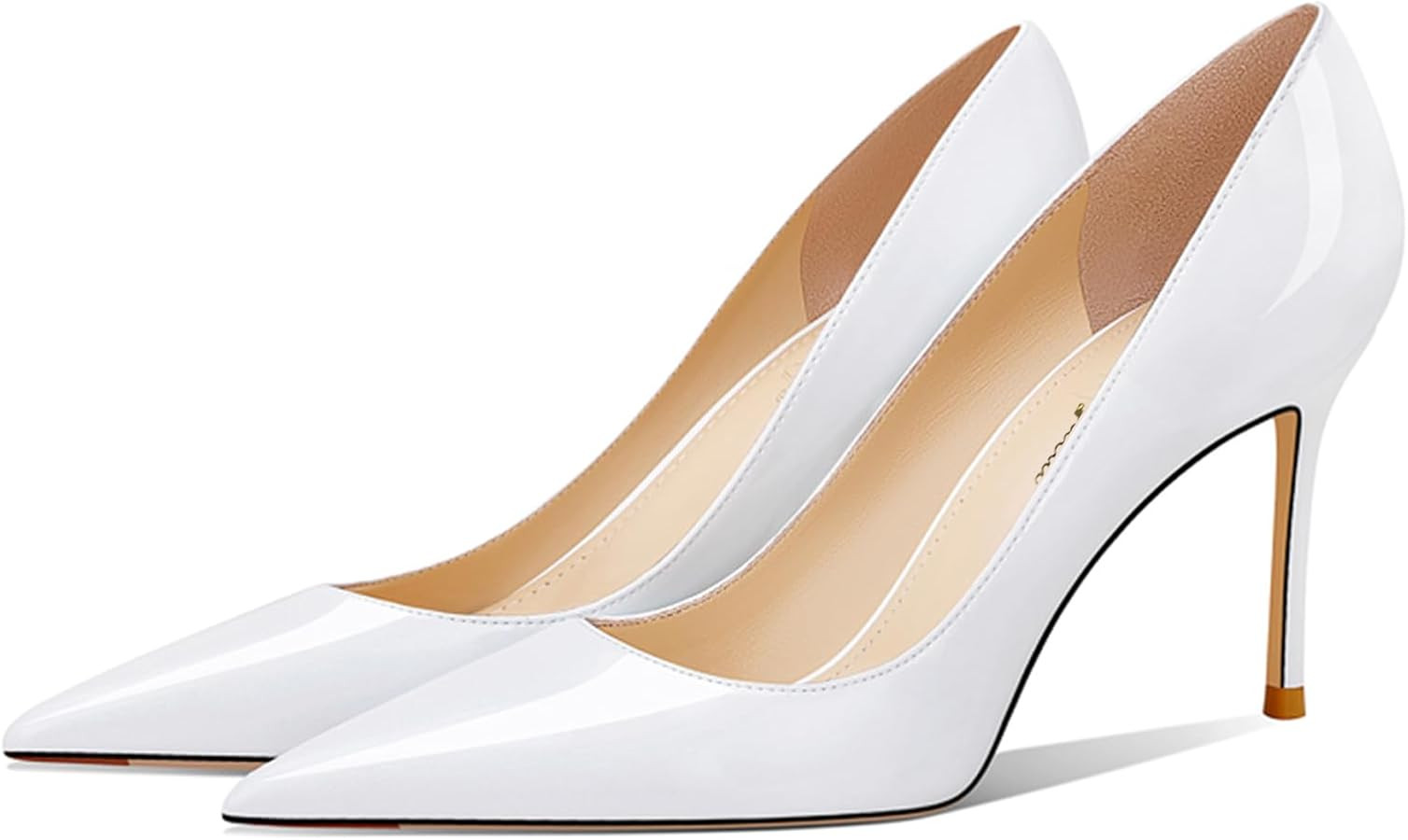 Women's Pointed Toe Stiletto High Heel Pumps 3.15IN Slip-On Party Wedding Evening Shoes | Amazon (US)