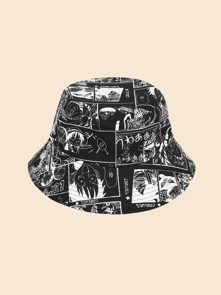 Men Cartoon Graphic Bucket Hat | SHEIN
