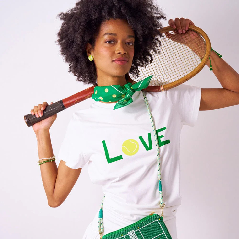 Kiki Tee Love Tennis In Natural | INK+ALLOY