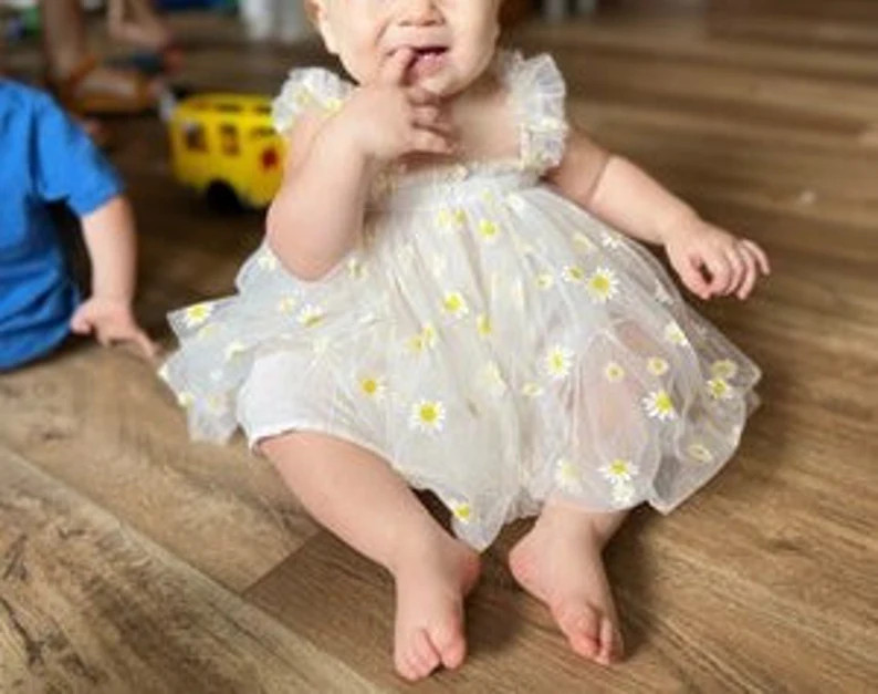 Cute Daisy Floral Baby/toddler Dress: A Perfect Summer Outfit - Etsy | Etsy (US)
