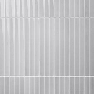 Colorwave Fluted Gray 4.43 in. x 17.62 in. Polished Crackled Ceramic Wall Tile (9.26 Sq. Ft./Case) | The Home Depot
