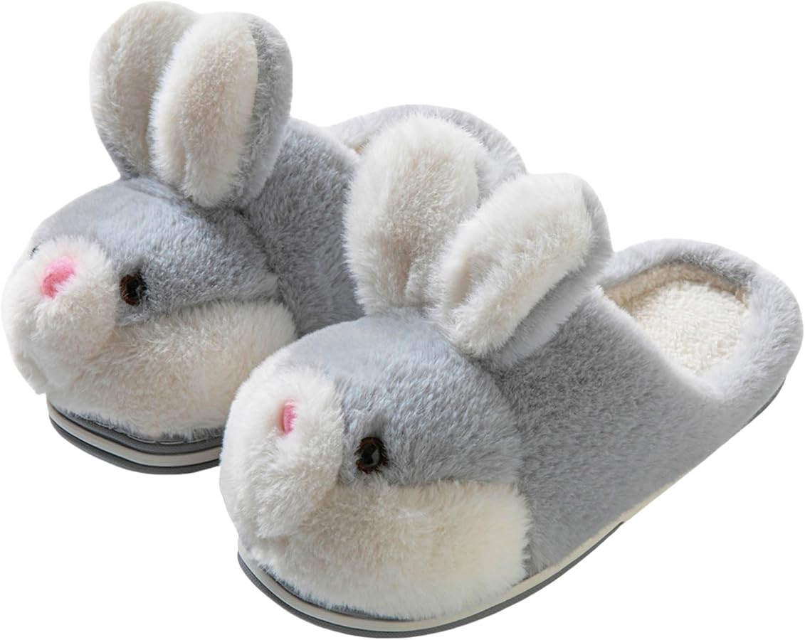 YILANLAN Women's Cute Bunny Animals Slippers Interesting Comfortable Furry Slippers Soft Plush Wi... | Amazon (US)