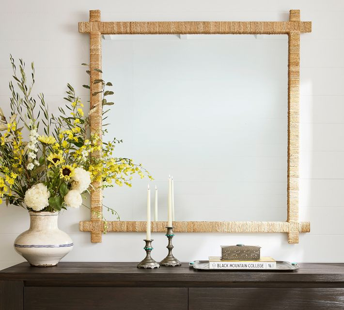 Malibu Cross Edge Mirror | Pottery Barn (US)