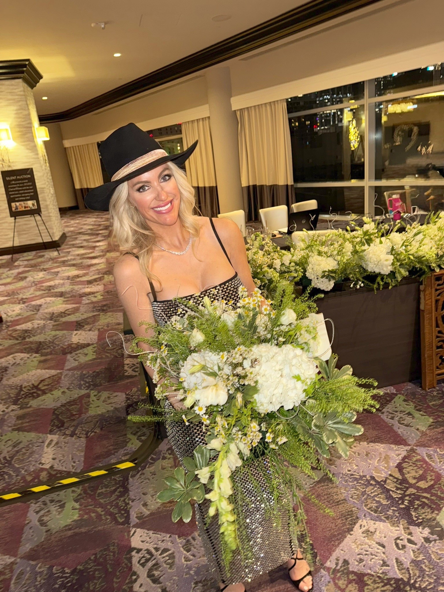 BOOTS. BLING. AND BLACK TIE. Nonprofit Gala. Sparkle gown. Retrofete. Jimmy choo pumps. Stetson cowgirl hat ! 

#LTKBeauty #LTKStyleTip #LTKParties