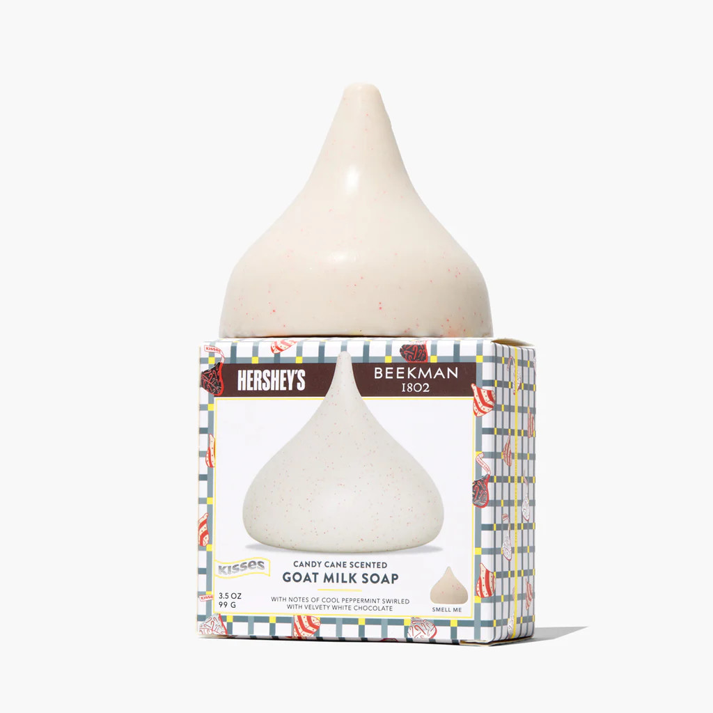 Limited-Edition Beekman 1802 x HERSHEY'S KISSES Candy Cane Goat Milk Soap | Beekman 1802
