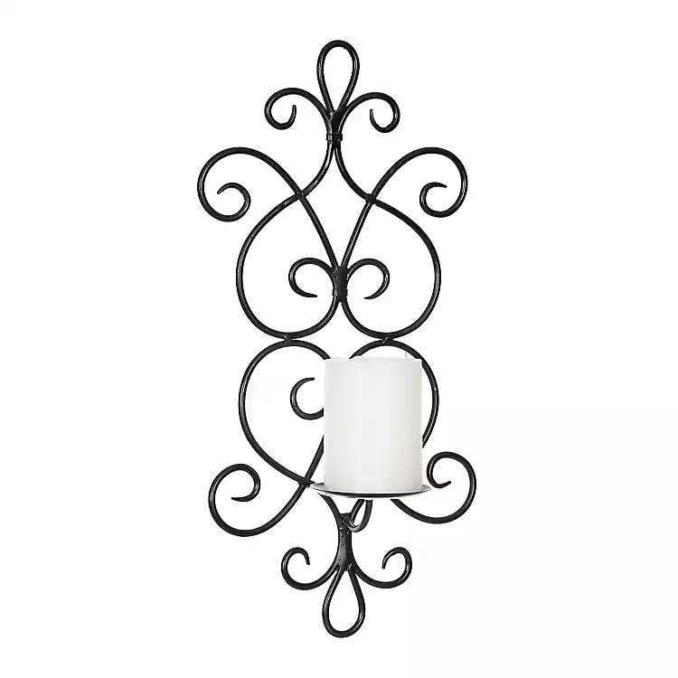 Black Metal Scroll Sconces, Set of 2 | Kirkland's Home