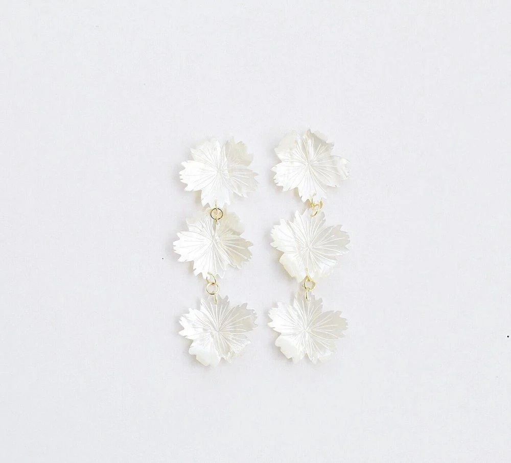 Triple Pearl Flowers | Vivian Drew