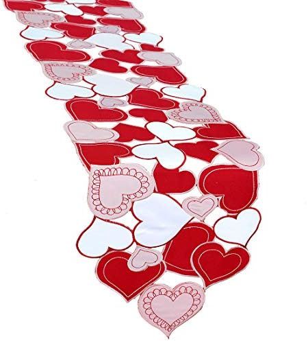 Simhomsen Embroidered Love Heart Table Runner for Valentine's Day, Mother’s Day, Wedding Anniversary | Amazon (US)