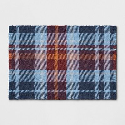 2'X3' Plaid Woven Accent Rug Blue - Threshold™ | Target