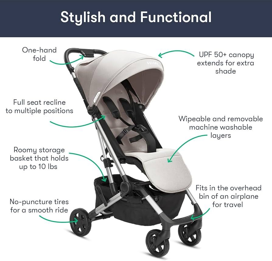 Colugo Compact Stroller - One Hand Fold Lightweight Stroller, Travel Stroller, Toddler Stroller, Air | Amazon (US)