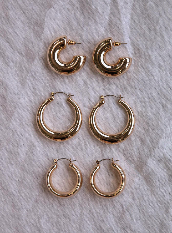 She Thick Hoop Pack Gold Eco | Princess Polly US