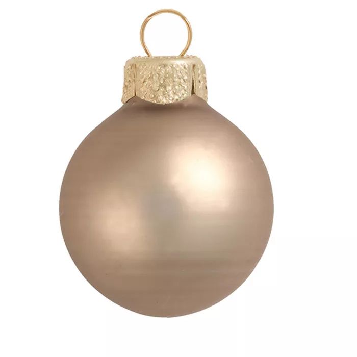 Northlight 6ct Matte Glass Ball Christmas Ornament Set 4" - Antique Gold | Target