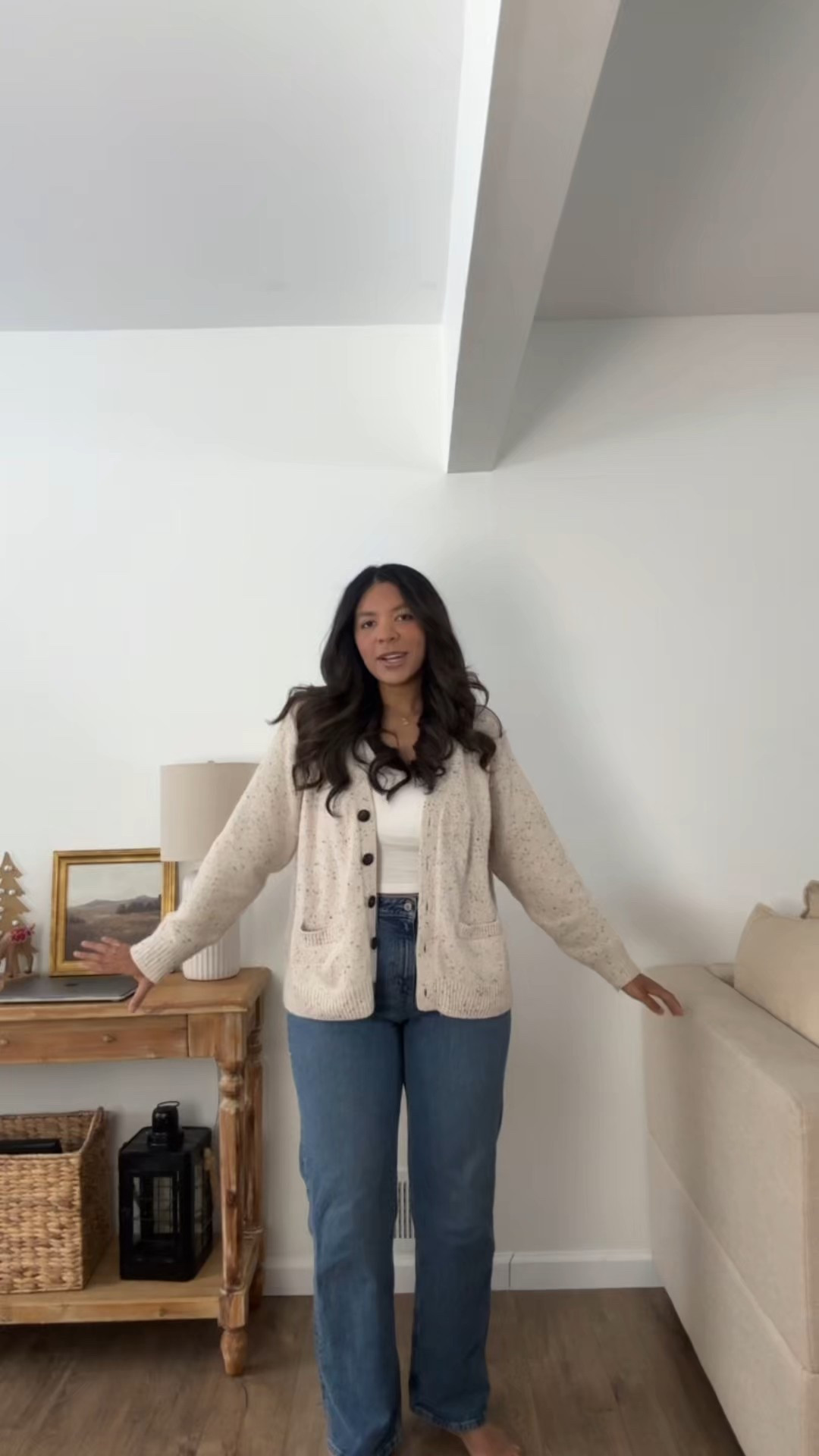 Abercrombie jeans! Postpartum casual style size 8! Curve love 8! Midsize- medium cardigan! Casual style- Abercrombie jeans thick thigh approved 

#LTKSaleAlert #LTKGiftGuide #LTKFindsUnder50