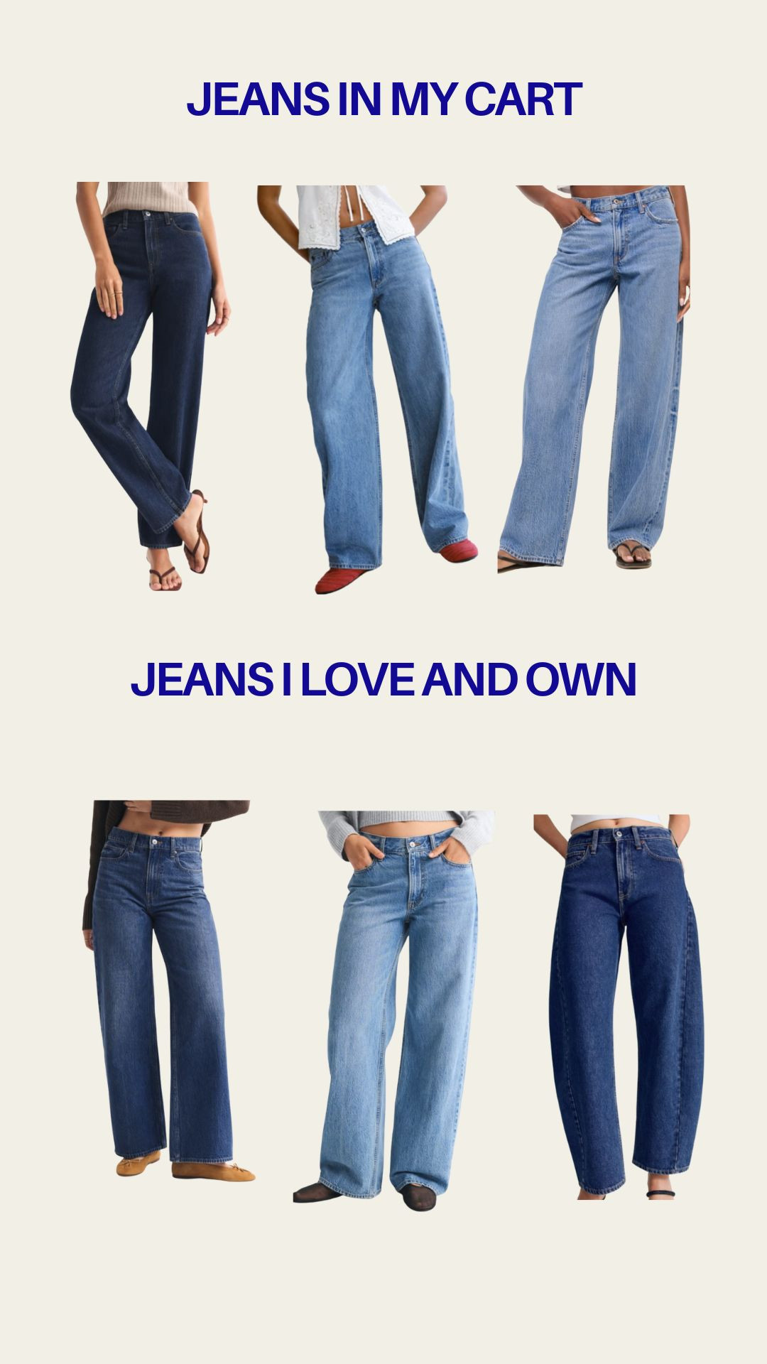 Some Abercrombie jeans I LOVE and am obsessed with & the Abercrombie jeans that are in my cart! 

 #LTKdayinmylife #LTKgrwm #LTKootd