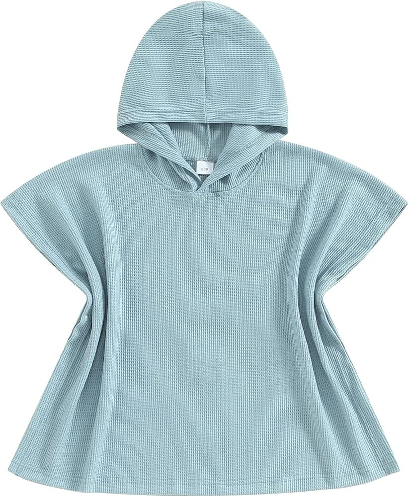 Toddler Kids Swim Cover Up Girls Boys Waffle Hooded Poncho Summer Beach Essentials | Amazon (US)