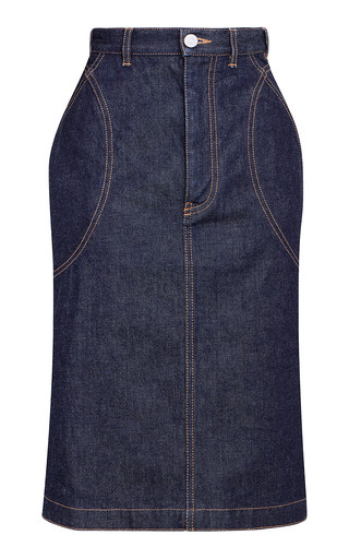 Denim Midi Skirt | Moda Operandi (Global)