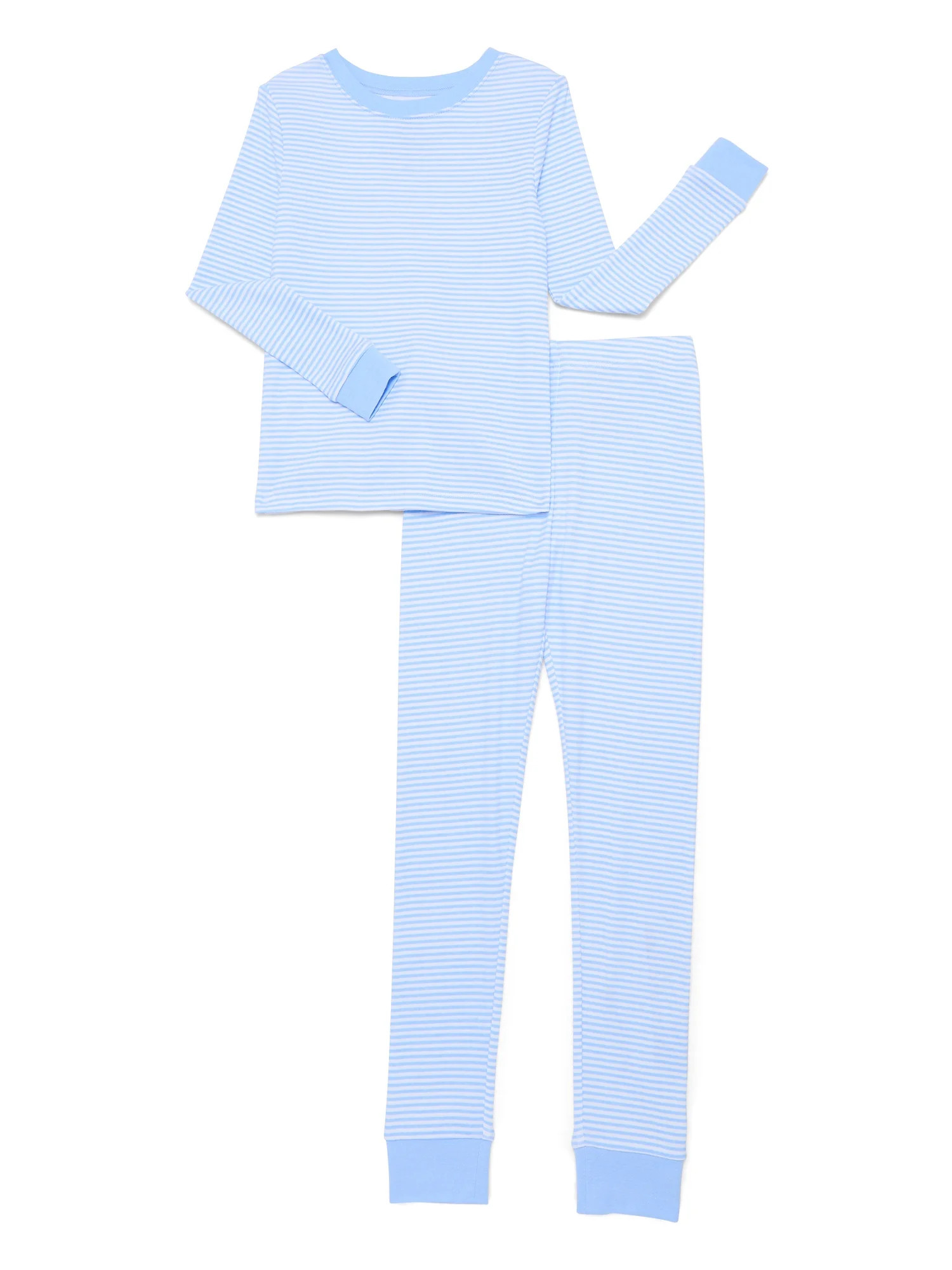 Joyspun Girls Mommy-Daughter Family Matching Cotton Tight Fit Pajama Set, 2-Piece, Sizes 6-12 | Walmart (US)