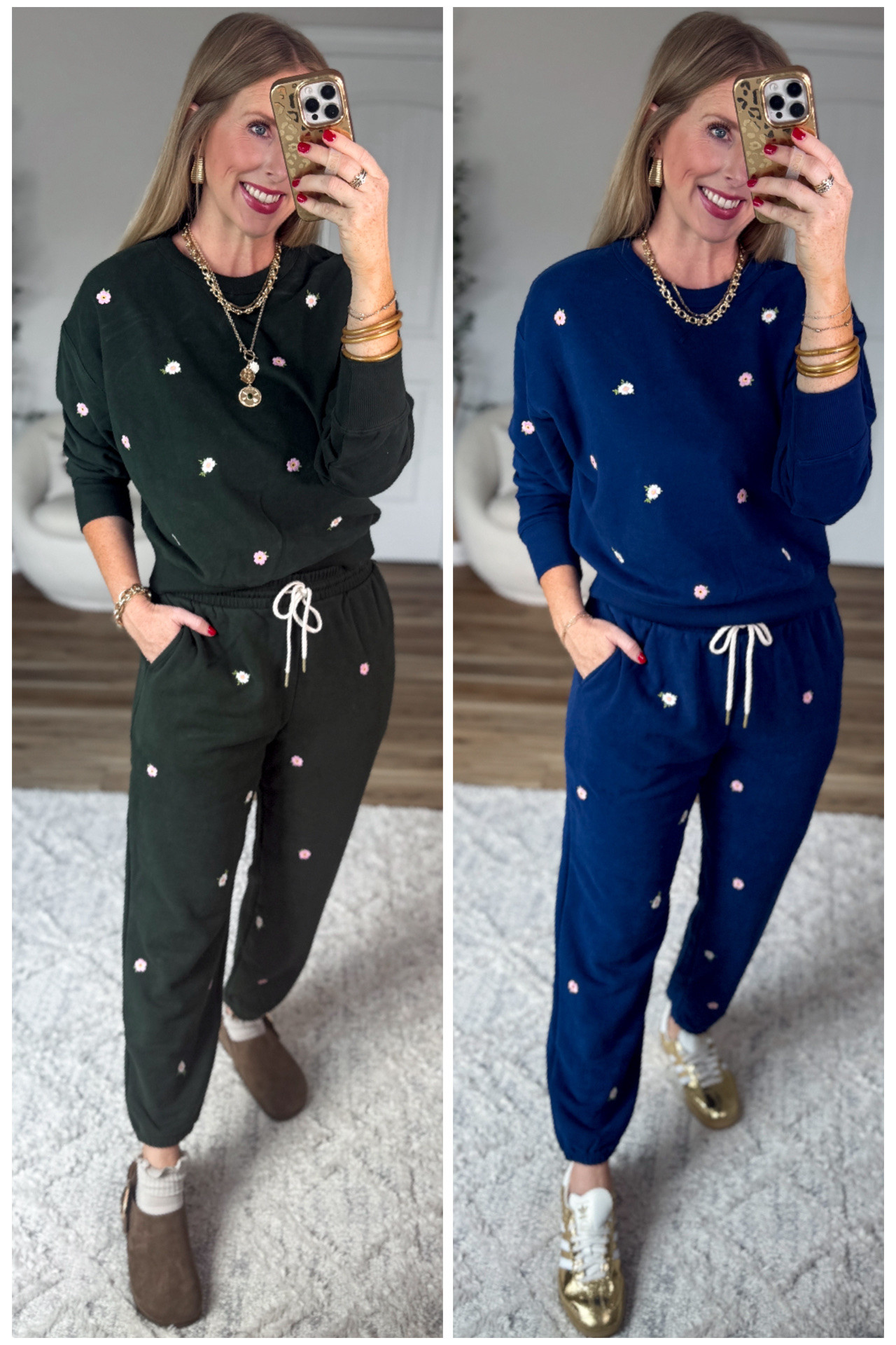 2 color options in this floral embroidered set from Walmart!

#LTKootd