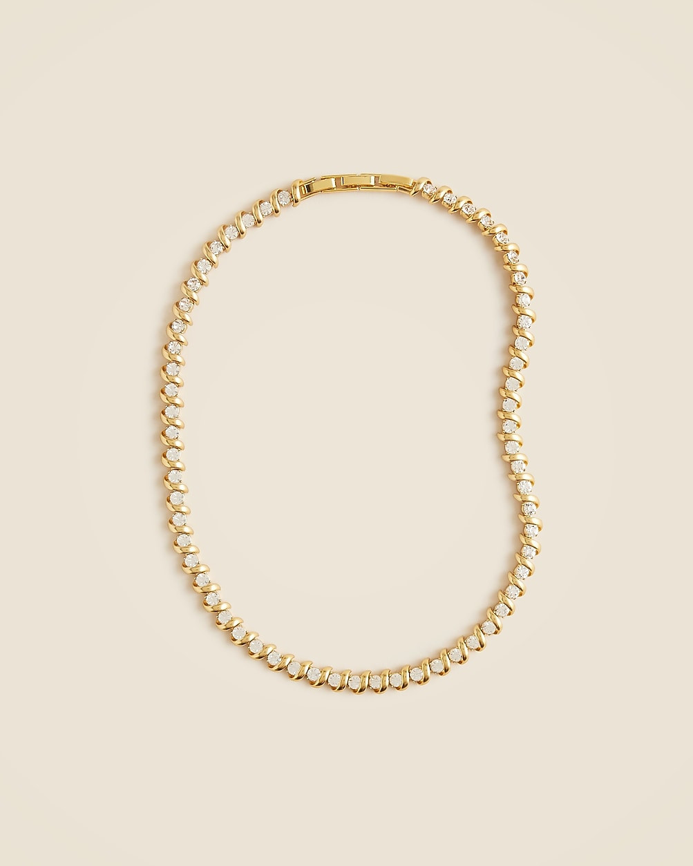 Crystal and gold-tone cubic zirconia necklace | J. Crew US