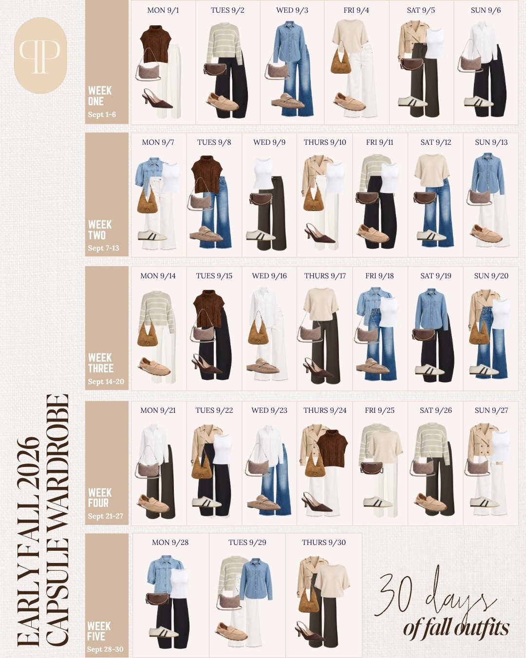 My Early Fall Capsule Wardrobe is here! 30 days of outfits for from one capsule. A mix of basics, textures and layers you’ve seen me wear and share. 

Full post on the blog 👉🏻 https://pinterestingplans.com/fall-capsule-wardrobe/

#LTKSeasonal #LTKOver40 #LTKTall