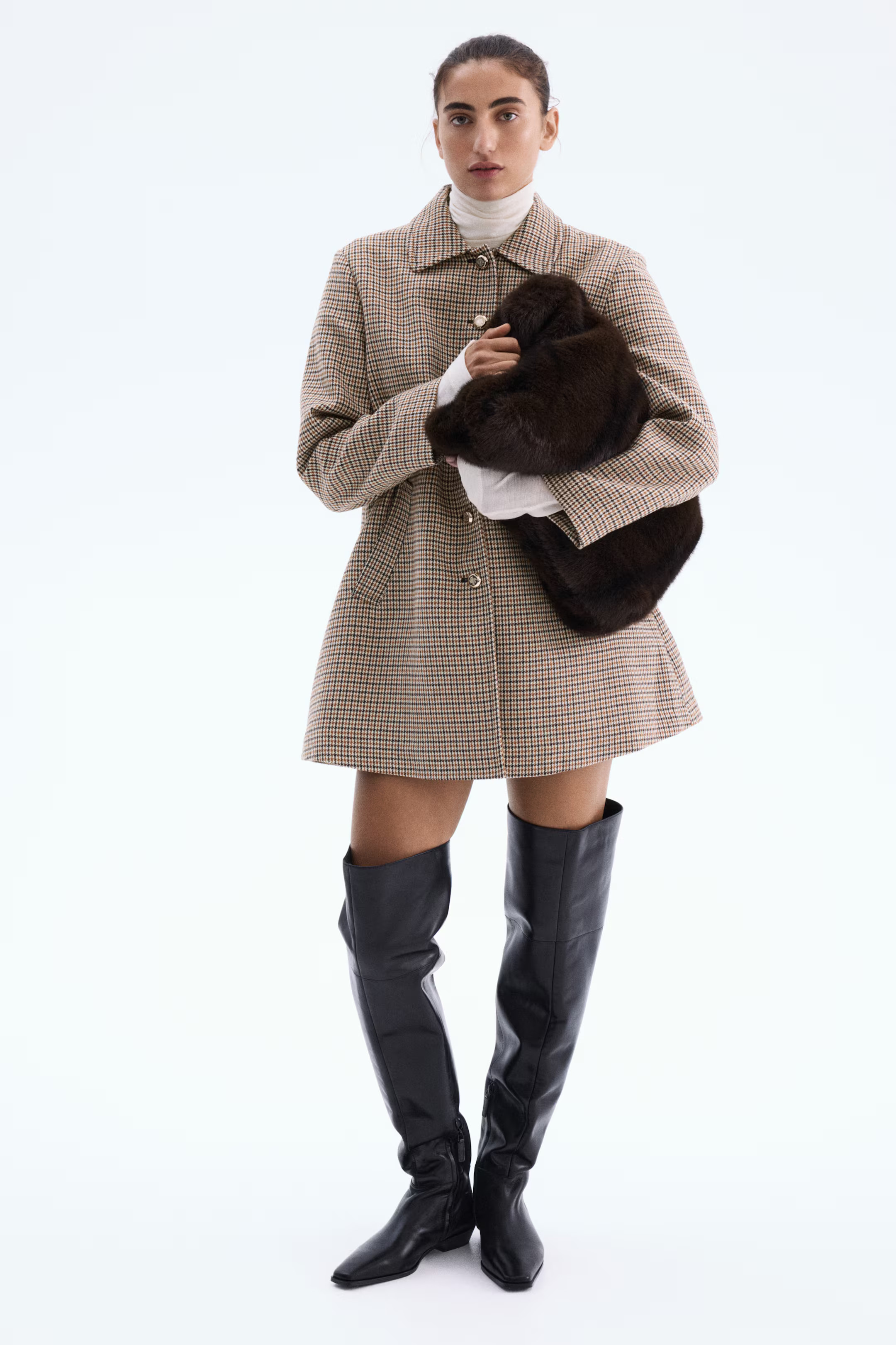 Soprabito - Beige/pied-de-poule - DONNA | H&M IT | H&M (FR, IT, ES, PT, BE)