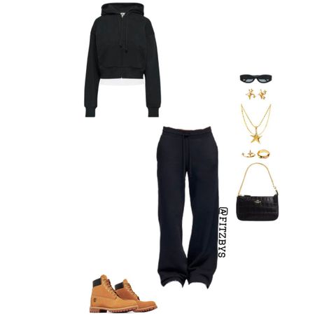 All black outfit with timbs 

Black zip up hoodie, zip up hoodie, black joggers, black sweatpants, all black outfit, white tshirt, timberland, boots, gold jewelry, black sunglasses, black coach shoulder bag,cute casual outfits, everyday outfit,outfit ideas, street style outfit, 
#virtualstylist #outfitideas #outfitinspo #trendyoutfits #fashion #cuteoutfit #everydayoutfit #casualoutfit #timberlands  #everydayoutfit #allblackoutfit #sweatpants #zipuphoodies




#LTKstyletip #LTKsalealert #LTKSeasonal