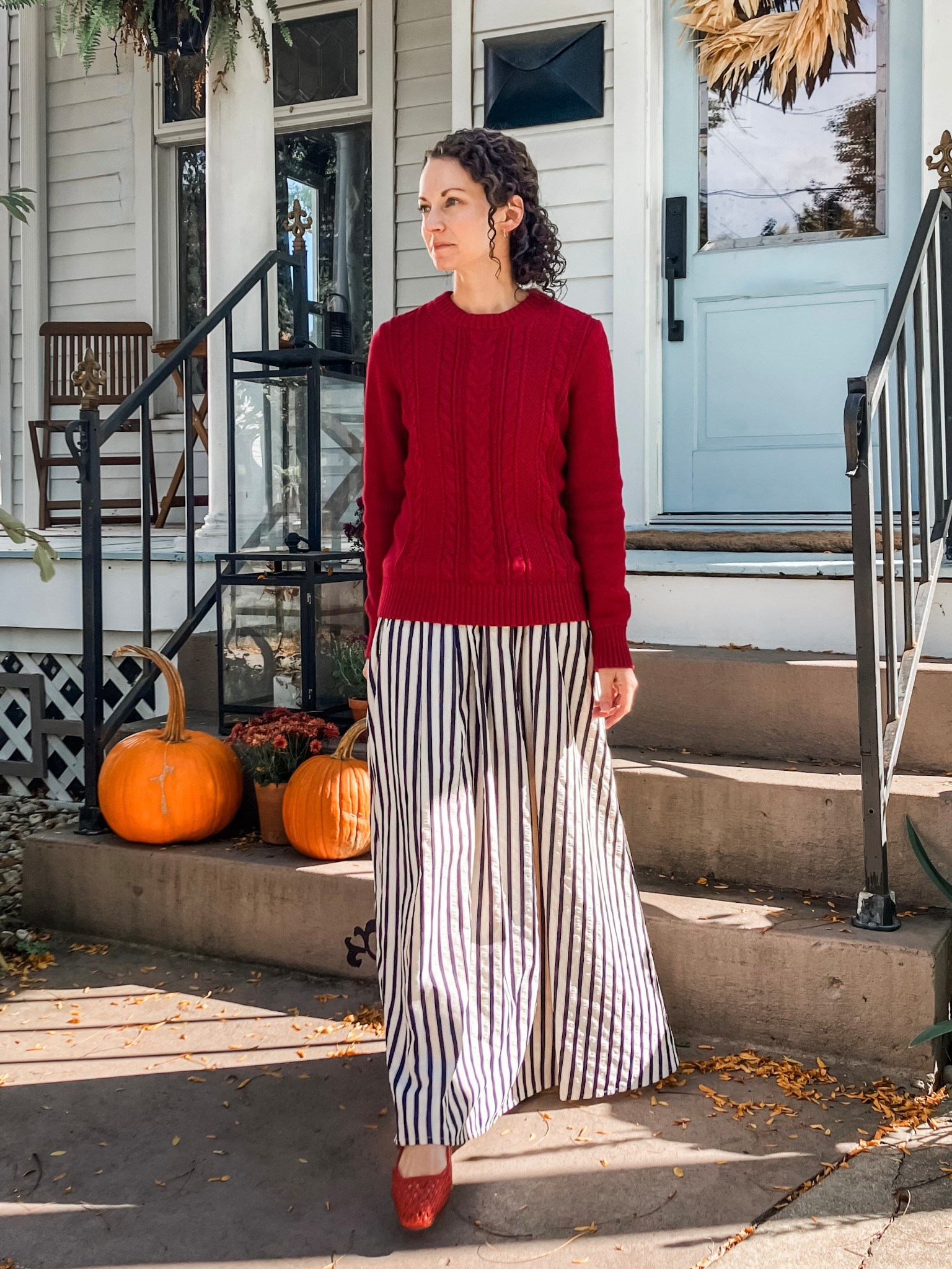 Fall church outfit. 
Petite outfit. Modest outfit. Fall outfit. Classic outfit. 

#LTKOver40 #LTKPetite #LTKSeasonal