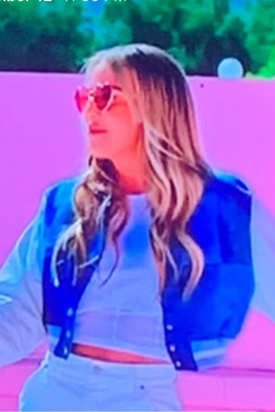 Whitney’s denim bomber that she wore upon arrival at the Trixie Motel in Palm Springs.  

Jacket by EB denim.  If that sounds familiar, it’s because Taylor Swift recently wore one of their dresses, with a similar patchwork vibe, to the VMA after party.

#swiftie #denim #jacket #taylorswift #palmsprings #ebdenim #bravo #rhoslc #socal