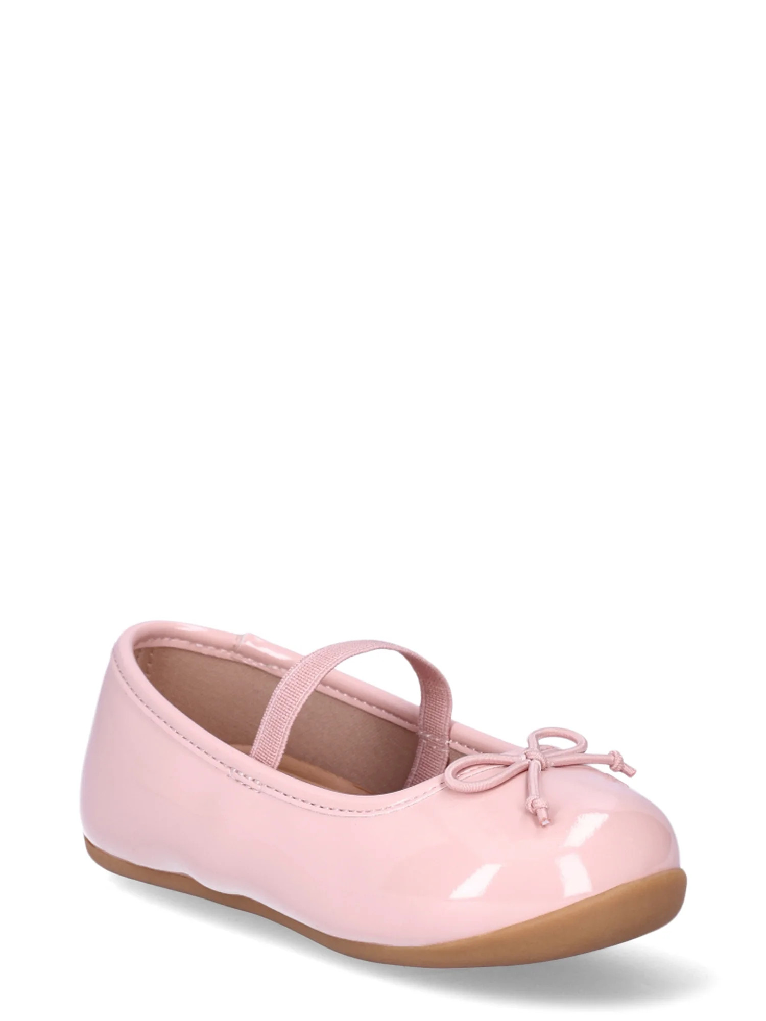 Wonder Nation Baby Girls Bow Ballet Flat Shoes - Walmart.com | Walmart (US)
