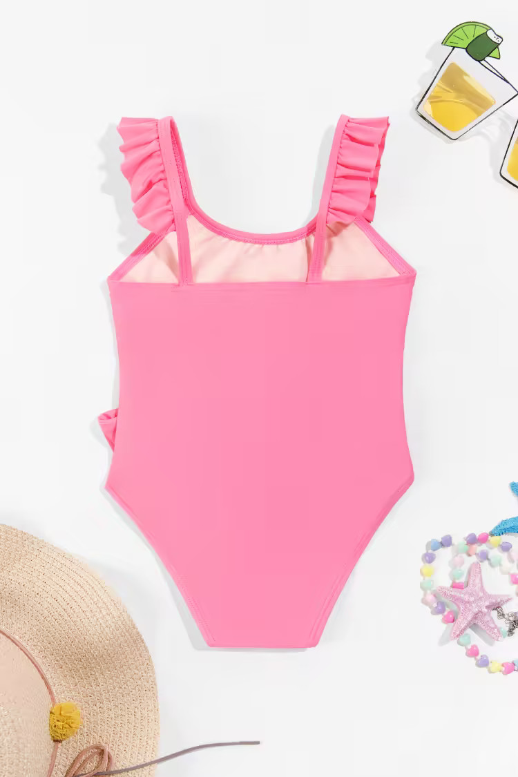 Girls Summer Dreaming High Neck Belted One Piece Swimsuit | Cupshe US