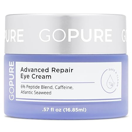 goPure Advanced Repair Eye Cream - Under Eye Cream for Puffiness, Bags, and Dark Circles, Visibly... | Amazon (US)