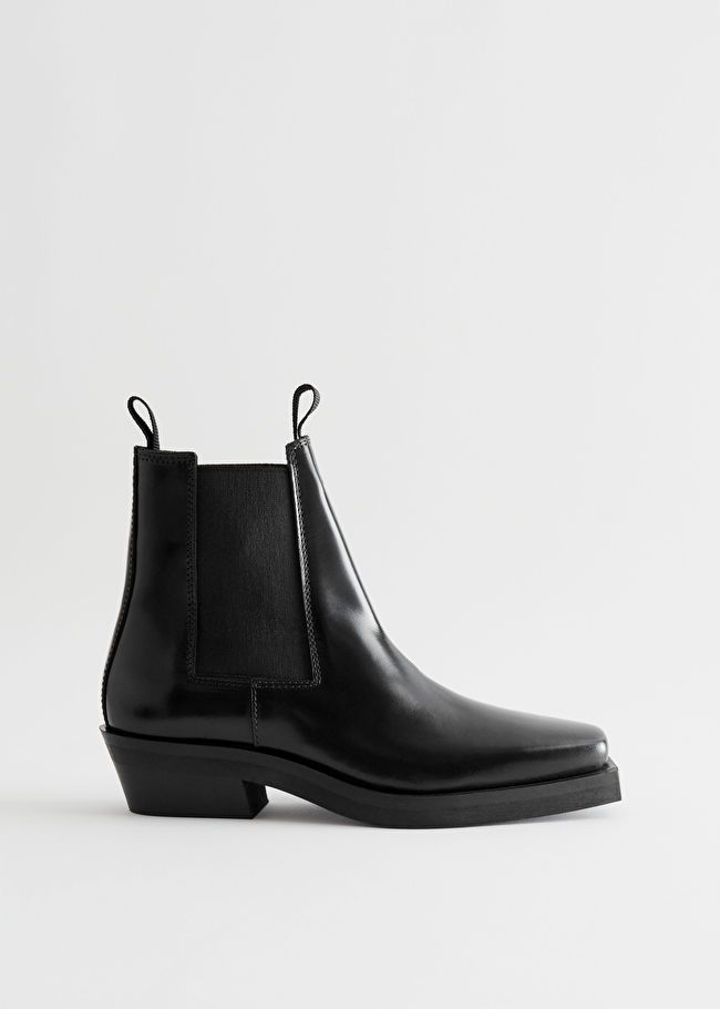 Leather Chelsea Western Boots | & Other Stories US