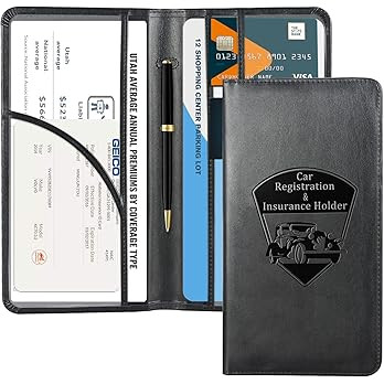 CoBak Car Registration and Insurance Holder - Vehicle Glove Box Car Organizer with Magnetic Closu... | Amazon (US)