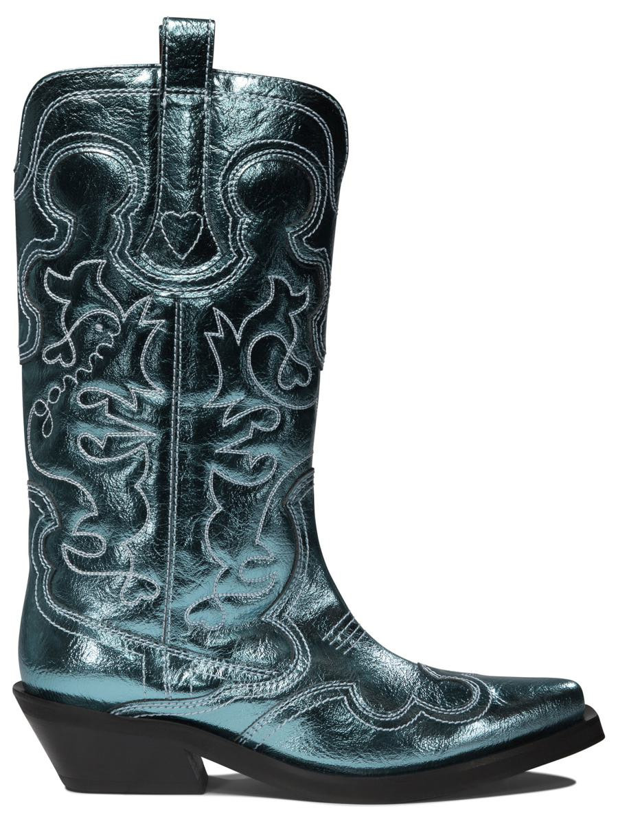 Ganni Western-Embroidered Boots | Baltini