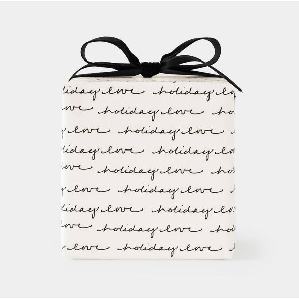 Cream and Black Love Script Gift Wrap - Sugar Paper™ | Target