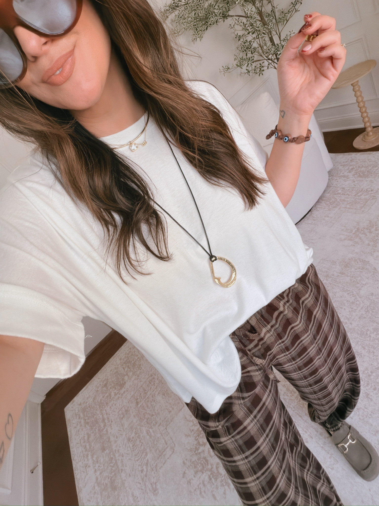 Wearing an XL in the pants and a large in the tee.. 

 #LTKSeasonal #LTKMidsize