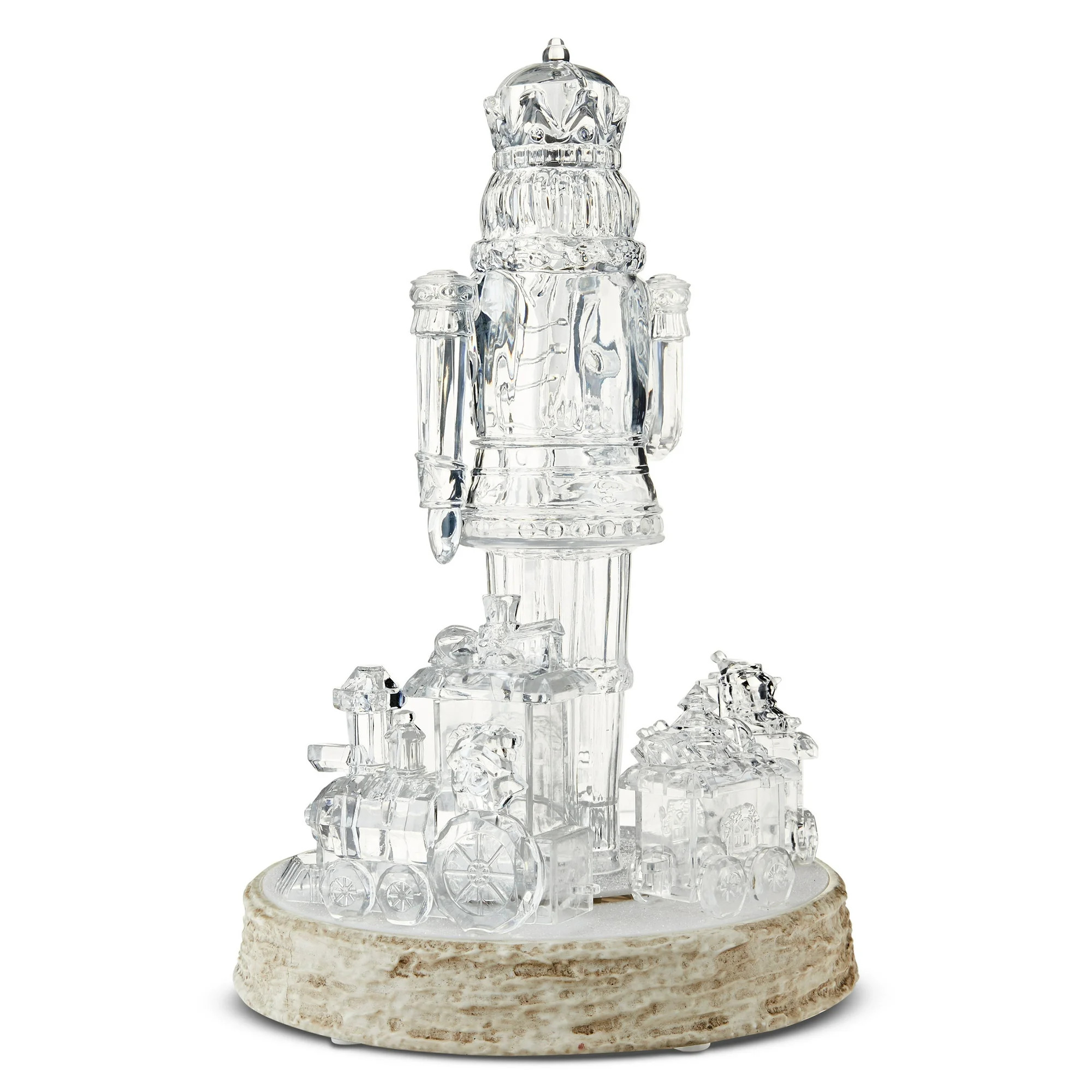 Light-Up Animated Acrylic Nutcracker Figurine Scene, Clear, 13", by Holiday Time | Walmart (US)