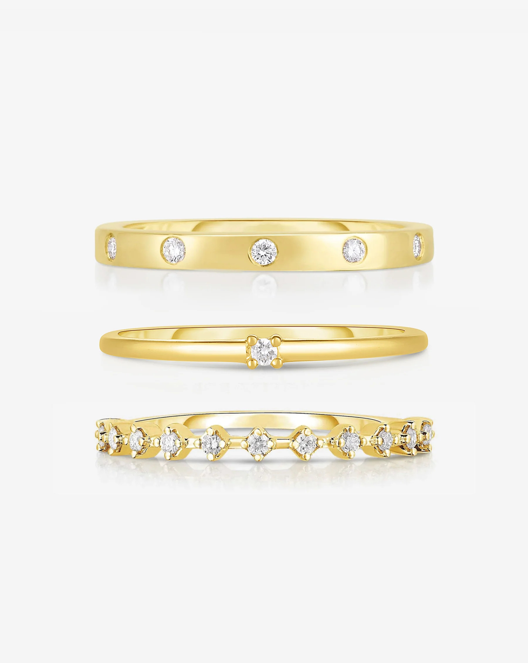 Dainty Diamond Trio Set | Ring Concierge
