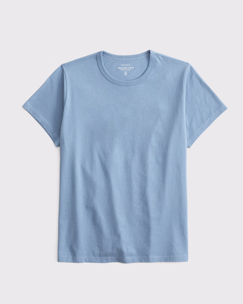 Essential Polished Body-Skimming Tuckable Tee | Abercrombie & Fitch (US)