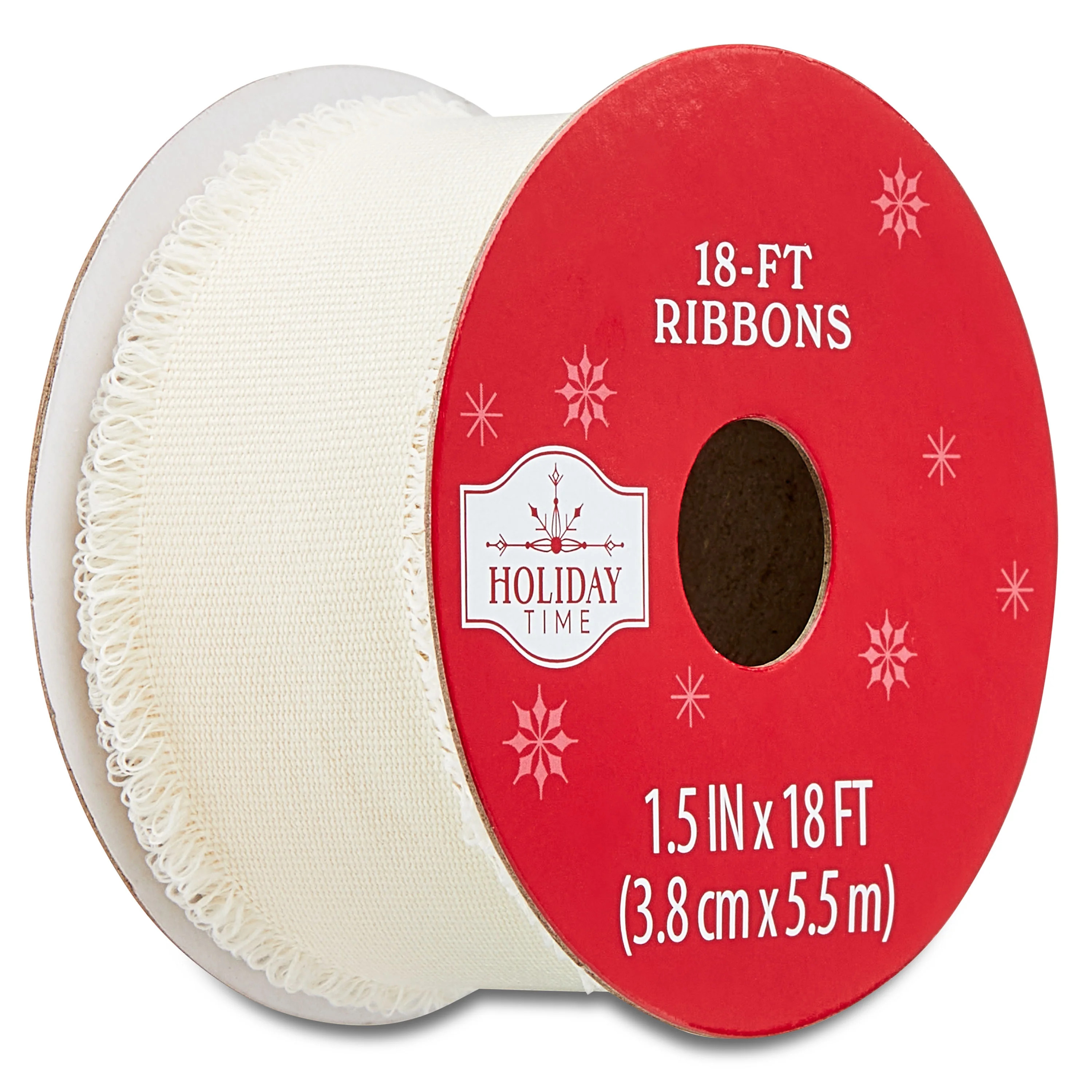 Christmas Ribbon, Cream, 1.5" x 18', by Holiday Time | Walmart (US)