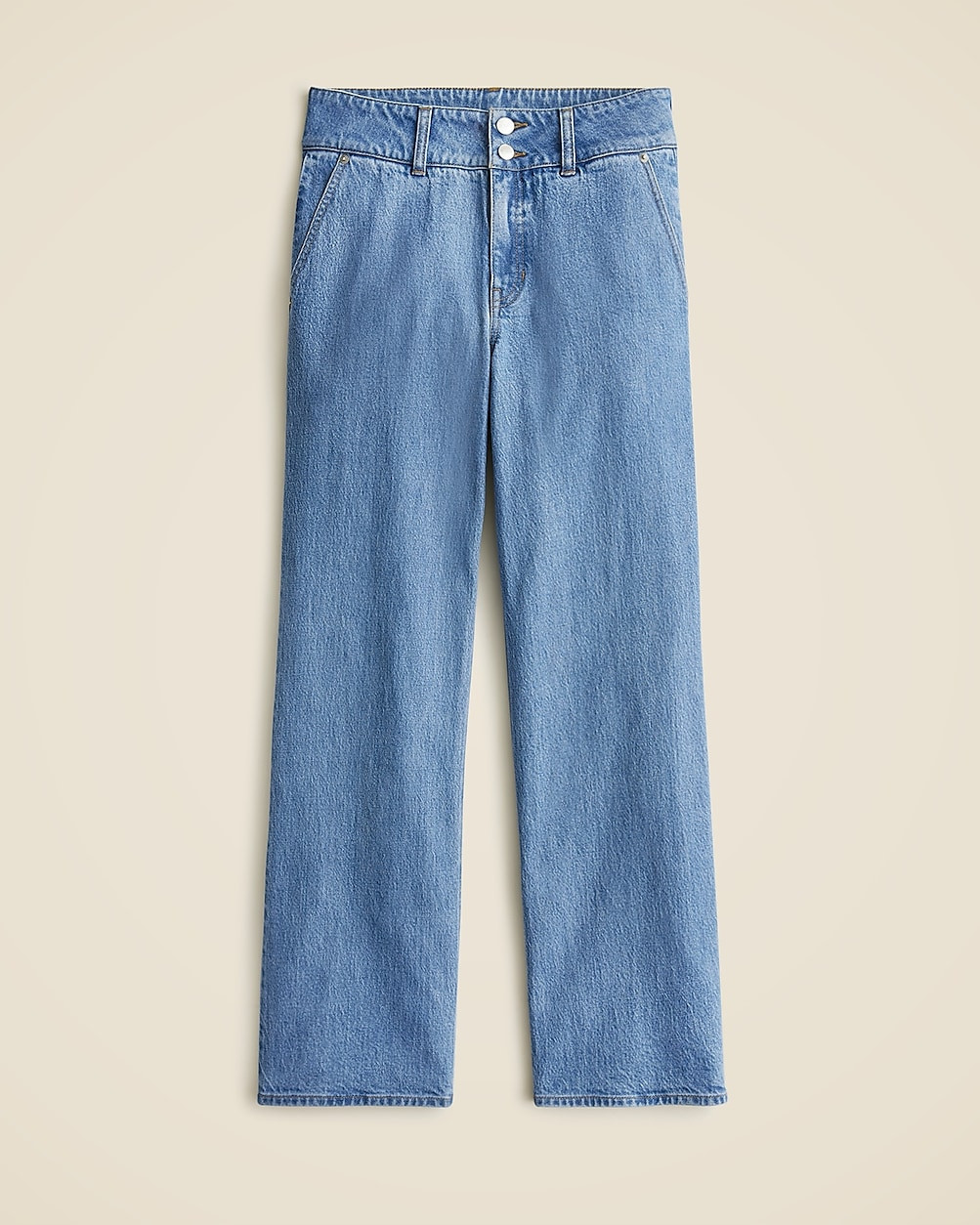 Slim-wide jean with stacked buttons | J. Crew US