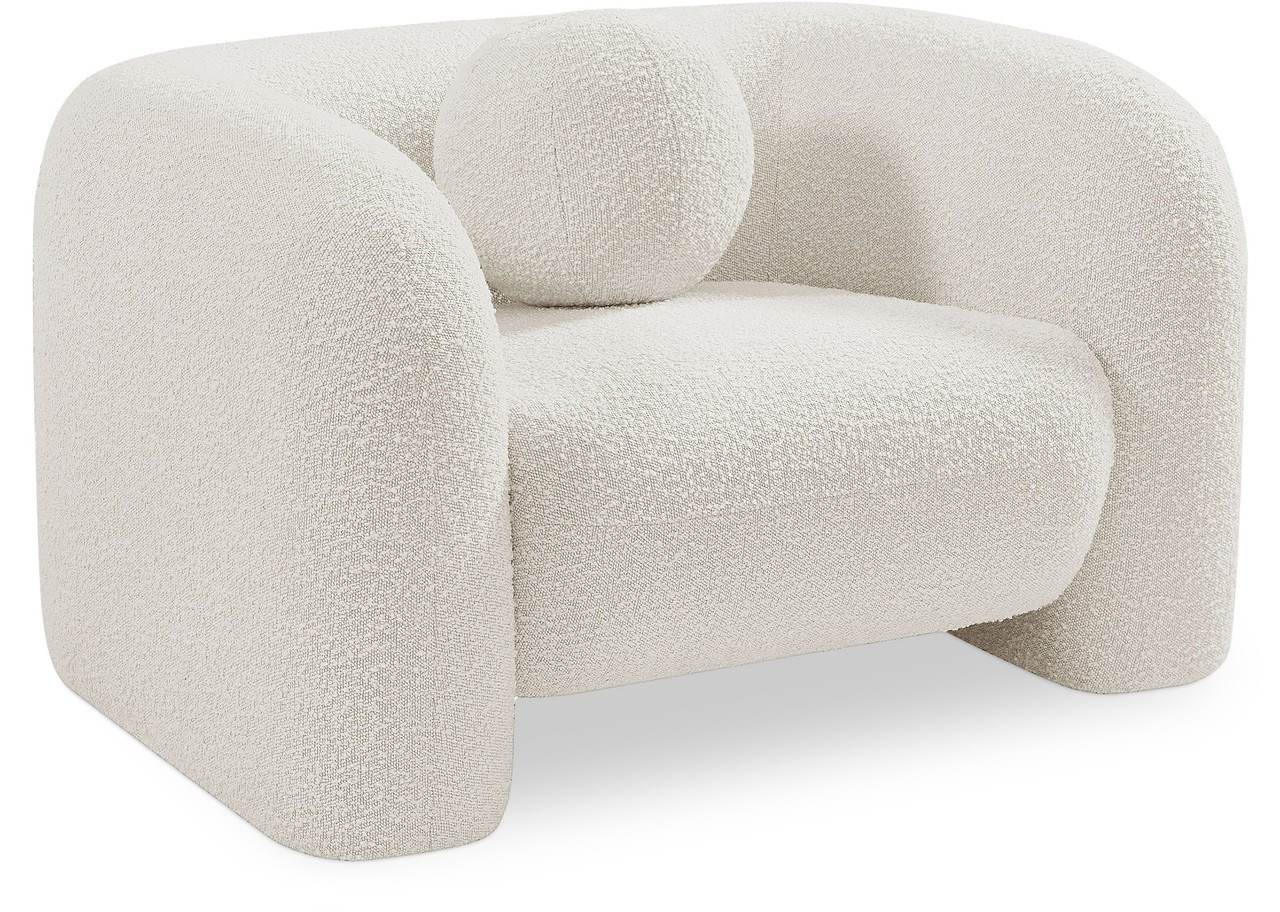 Emory Boucle Fabric Chair In Cream | 1stopbedrooms