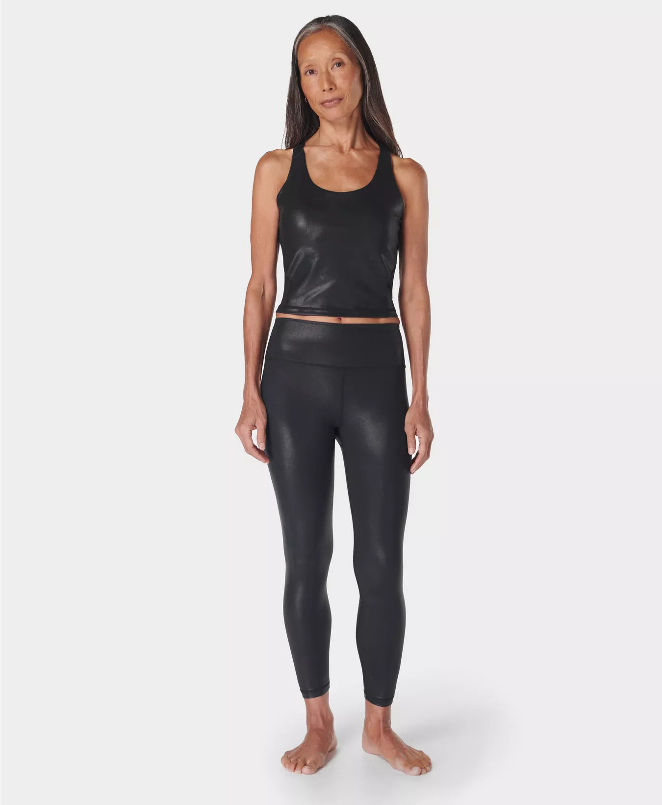 Glow Shine 7/8 Legging - Black Shimmer Print | Women's Leggings | Sweaty Betty | Sweaty Betty UK