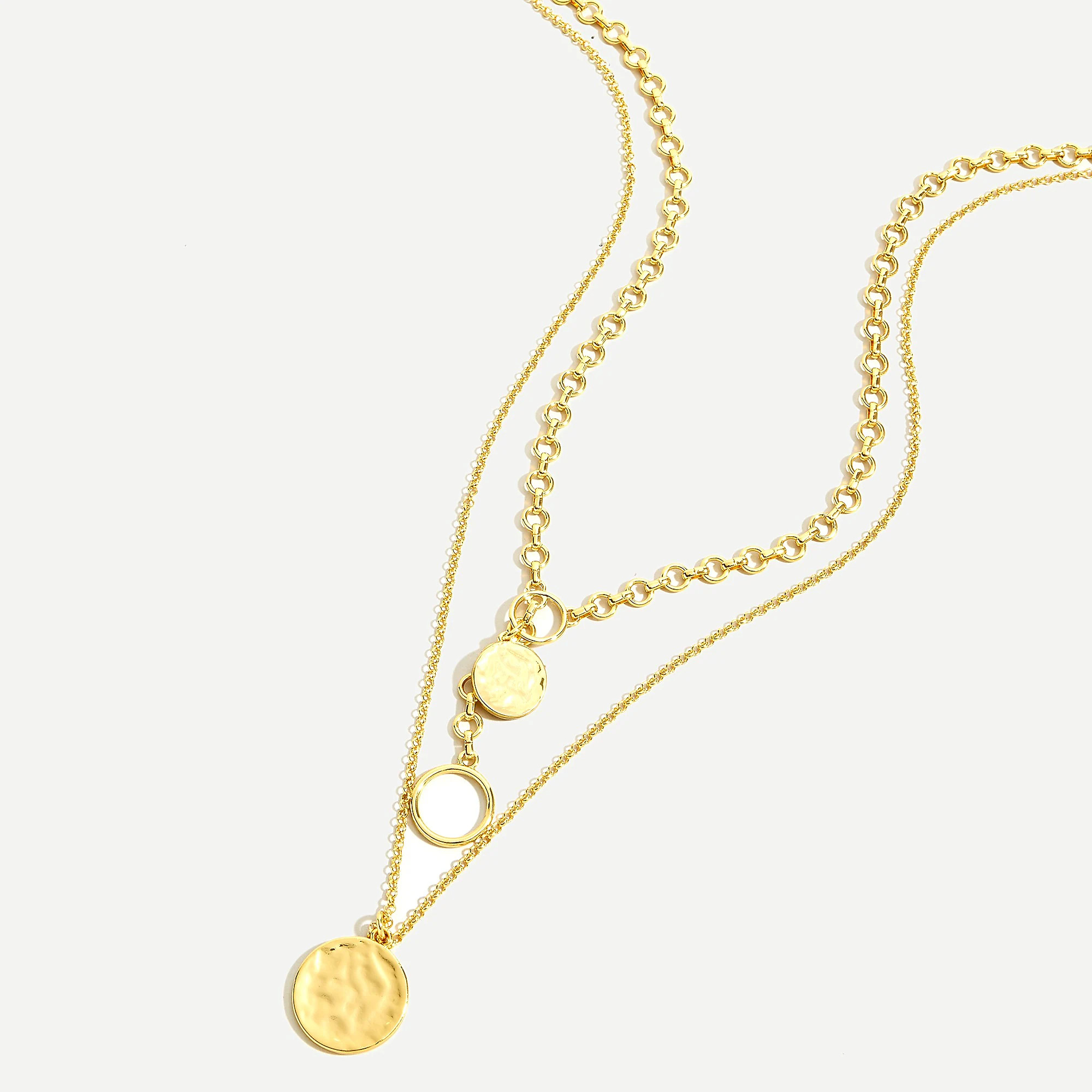 Layered gold coin necklace | J. Crew US