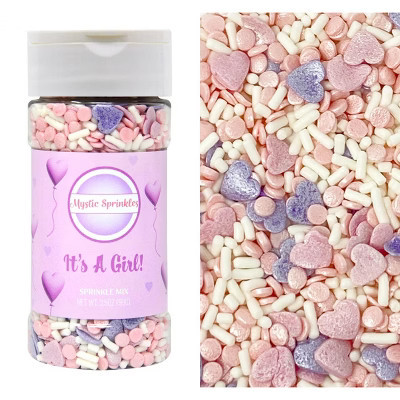 Mystic Sprinkles It's A Girl Sprinkle Mix 3.5oz | Target