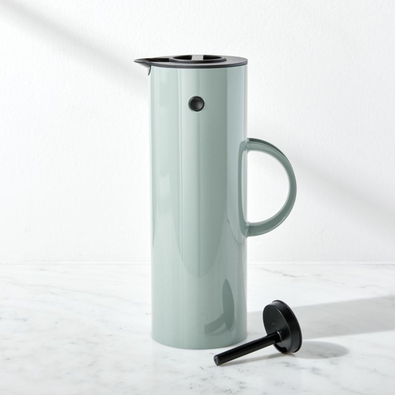 Stelton Dusty Green EM77 Vacuum Jug + Reviews | Crate and Barrel | Crate & Barrel