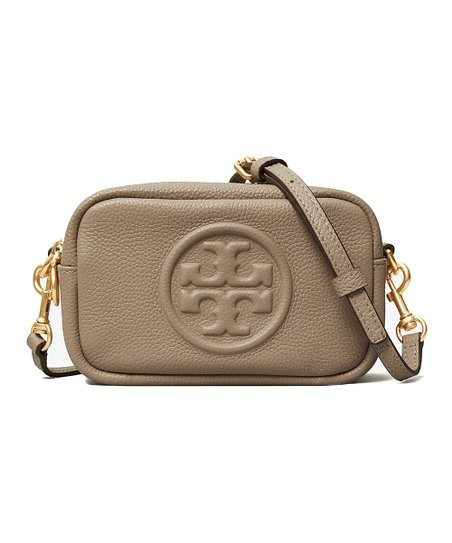 Tory Burch Gray Heron Perry Bombe Leather Mini Crossbody Bag | Best Price and Reviews | Zulily | Zulily
