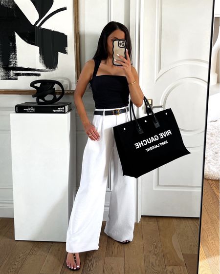 Abercrombie spring outfit on sale - save 20%
Abercrombie white trousers wearing a 25 short - run TTS
Abercrombie black ruche top wearing an XS



#LTKfindsunder100 #LTKsalealert #LTKtravel