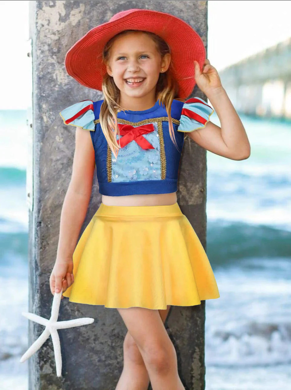 Pretty Princess Sparkle Two Piece Swimsuit | Mia Belle Girls
